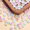 80Pcs 7mm Cross Pattern Acrylic Loose Beads for Jewelry Making DIY Bracelet Necklace Handmade Keychain Earrings Phone Chain Materials Accessories
