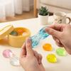 Mini 5Pcs Dumplings With Steamer Bun Squeezable Toy Set Soft Stress Relief Crystal Squishy Fidget Sensory Toy Adults Favors Gift