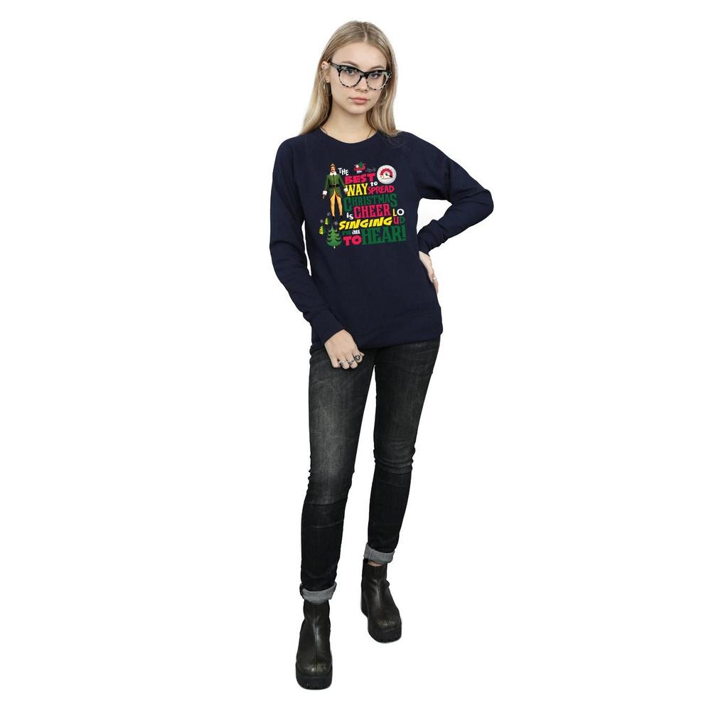 Elf Womens/Ladies Christmas Cheer Sweatshirt