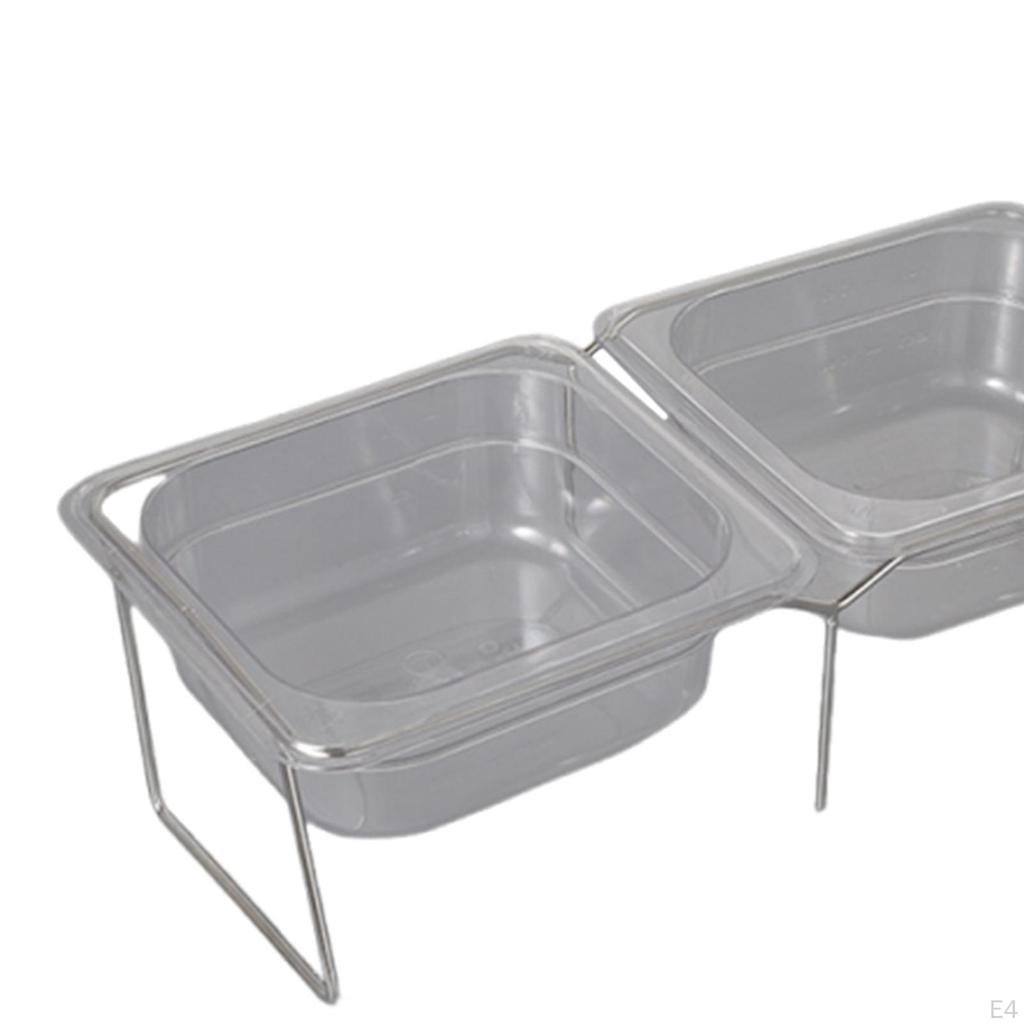 Acrylic Dog Feeding Bowl with Tilted Design 15 Degree Slant Stable Base Neck Support Stand Included