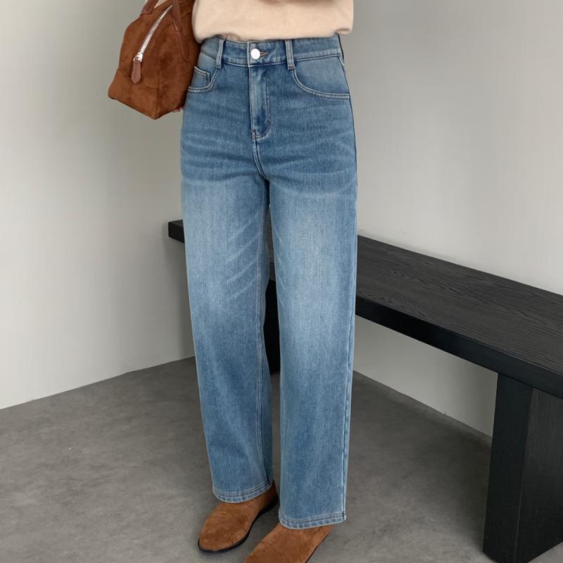 VITABERRY Women s Fleece-lined Straight-leg Jeans S