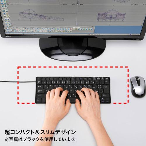 Sanwa Supply Wired USB Slim Keyboard No Numeric Keypad Pantograph 85 Keys Japanese 109A Layout White SKB-SL18WN
