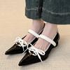 Fashion Fashion Pointed Toe Butterfly Knot Strange Style Mary Jane Shoes Women Designer Sports Ballet Shoes Elegant Party Dress Pumps