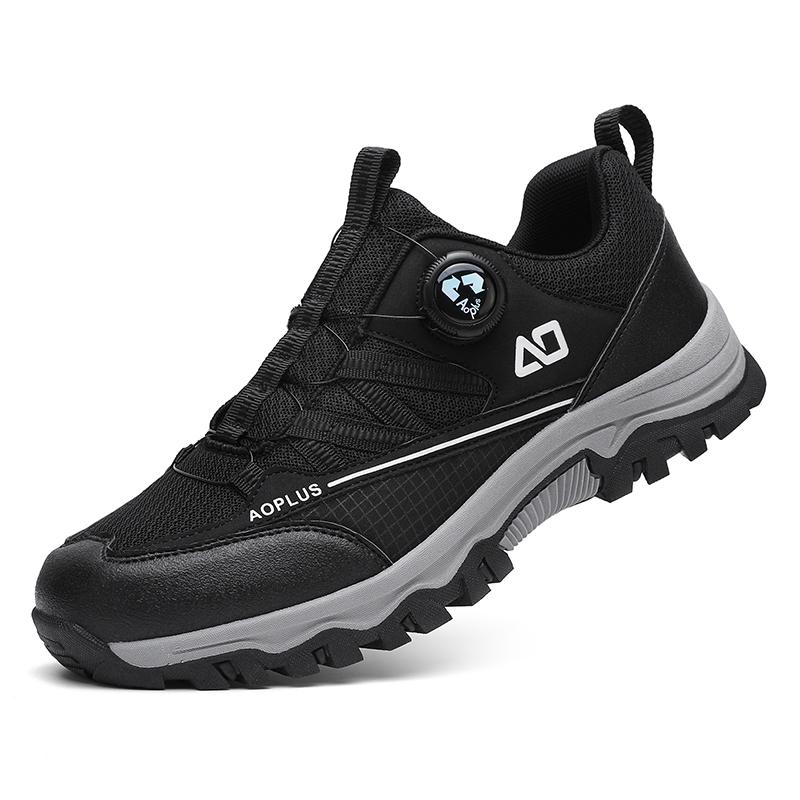 

Новая модная обувь для хайкинга, мужская обувь для ходьбы на открытом воздухе, обувь для путешествий и хайкинга - удобная и дышащая, большой размер 10 39 чёрный