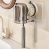 Suction Cup Toothbrush Holder, Wall Mount, Easy Install, No Drill, Modern Multifunction Bathroom