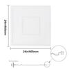 Ceiling Tiles 12-Pack 24 X 24 In PVC Easy Installation White Geometric
