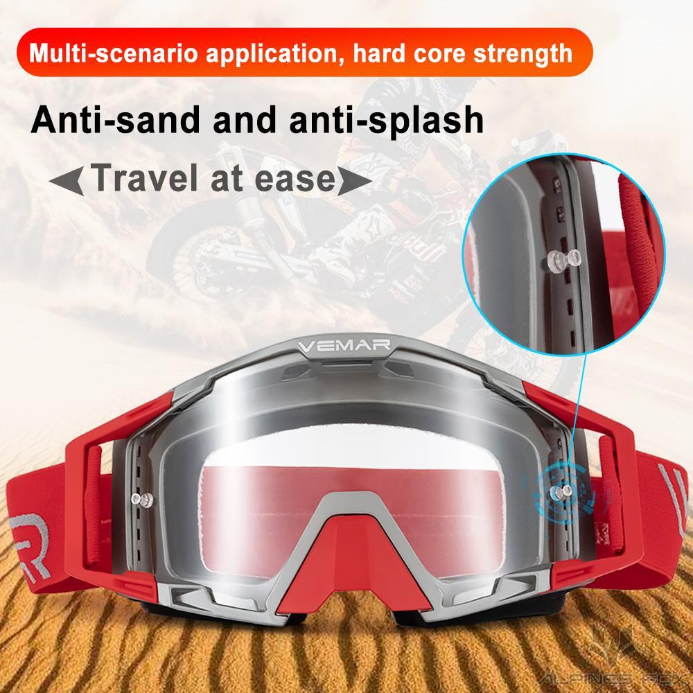 VEMAR Motorcycle Glasses Men Motocross Helmet Goggles Skiing Gafas Moto Sunglasses Man MTB ATV Dirt Bike Off Road Free Size