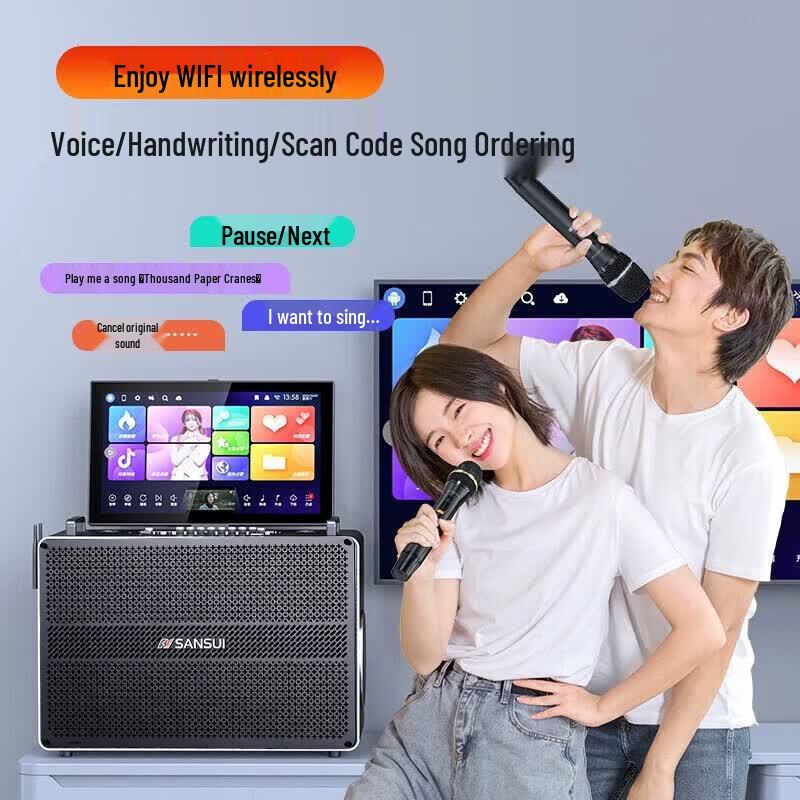 SANSUI K91 Luxury All-in-One Portable KTV Speaker System with Display (CN version)