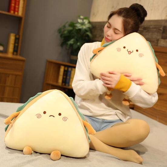 Simulation PP Cotton Cartoon Sandwich Pillow Bakery Food Cushion Plush Toys Gift
