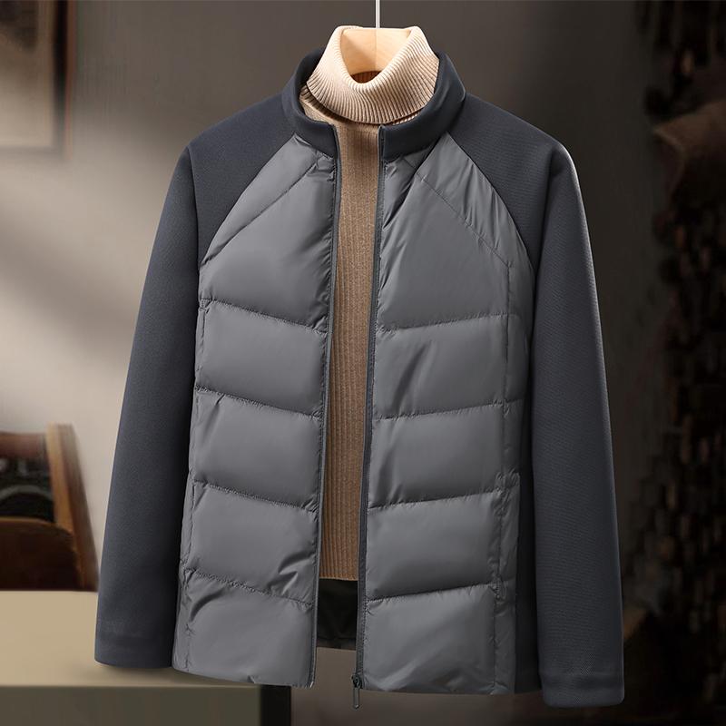 

Модные зимние пуховики из белого утиного пуха для мужчин Prakas Толстые теплые пуховики Мужская верхняя одежда 4XL серый