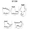 5 Adet/Set Karikatür Kedi Fare Tavşan Şekilli Hamur İşleri Bisküvi Çikolata Kalıbı Kendin Yap Paslanmaz Çelik Meyve Kesme Kalıpları Pişirme Malzemeleri