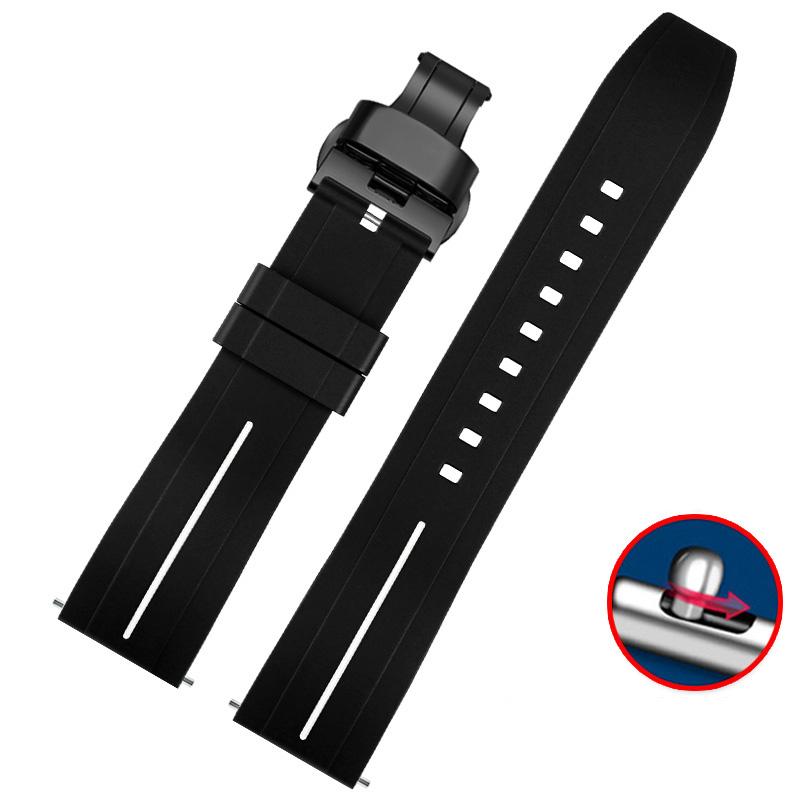 Wasserdichtes Silikon-Uhrenarmband passend für Mido Tissot Citizen Seiko Verlängertes Gummiarmband Herren Damen 20 22mm Schnellverschlussband