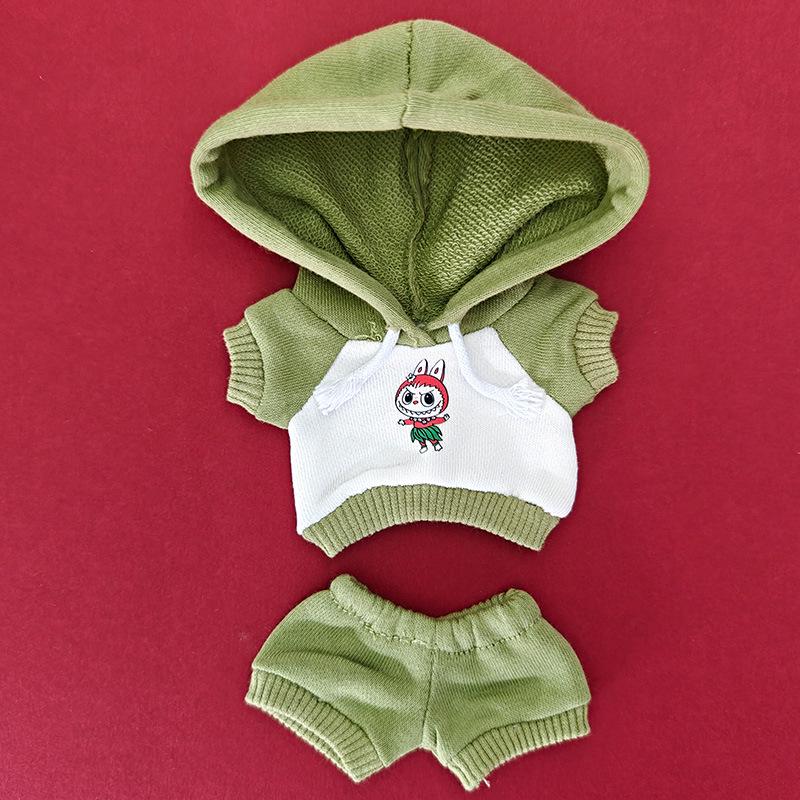 

Кукла Лабубу 17 см Хлопковая Кукла Комплект Толстовки и Брелок 17cm