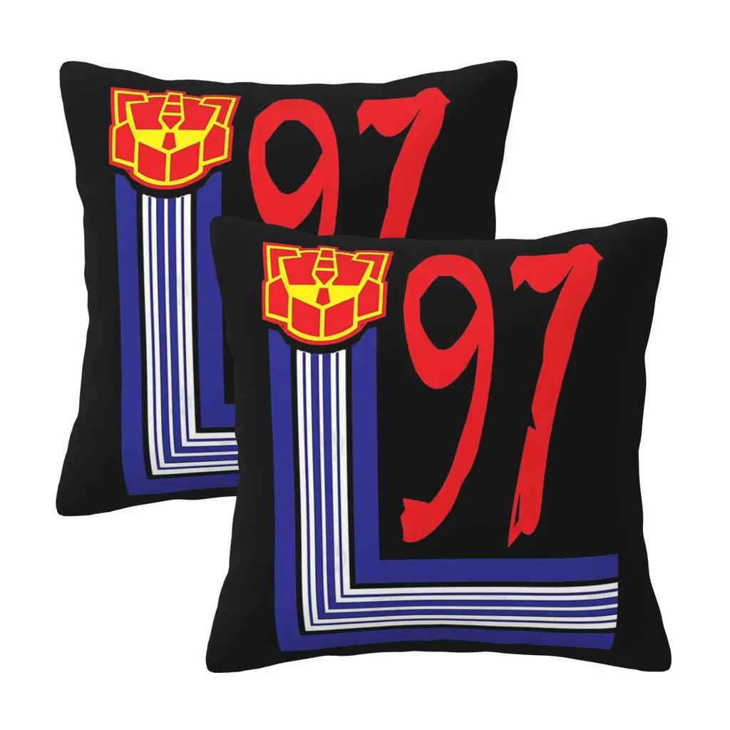 Transformers Autobots 2 Stück Quadratische Kissenhülle Kissenbezug Kissen Reißverschluss Dekorativ Komfort Deckenkissen für Zuhause Sofa