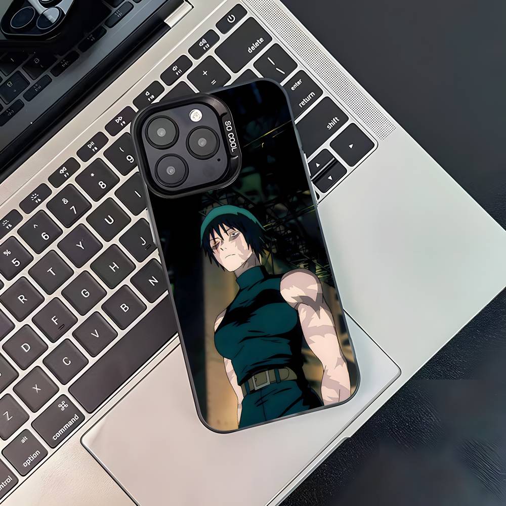 Anime M-Maki ZeninS For iPhone 17,16,15,14,13,12,11,Pro,MAX,Plus Black Shockproof Candy Matte Cover