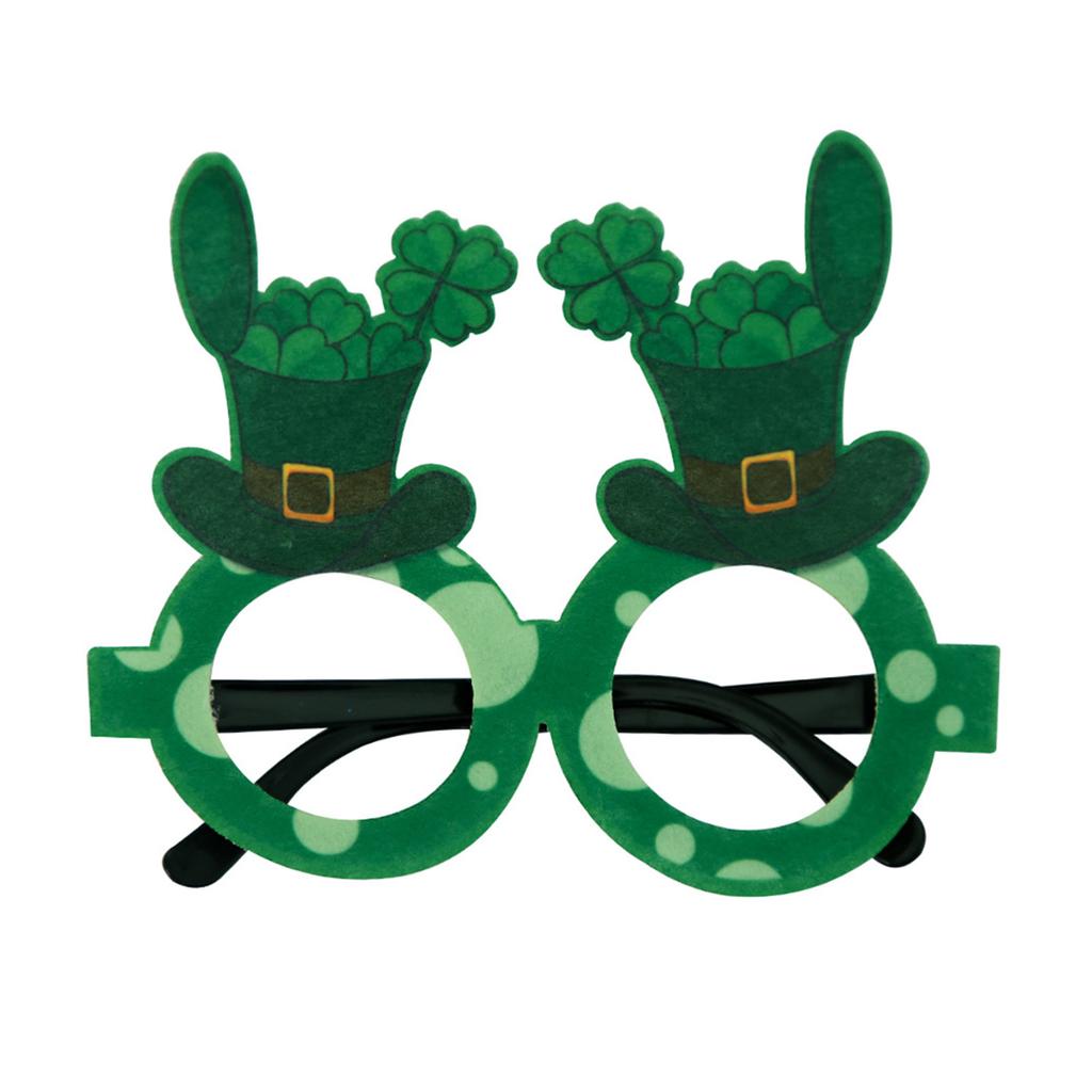 Patricks Day Glasses Shamrock Leprechaun Green Glasses Photo Props Decoration Adult Kids Costume Party Glasses