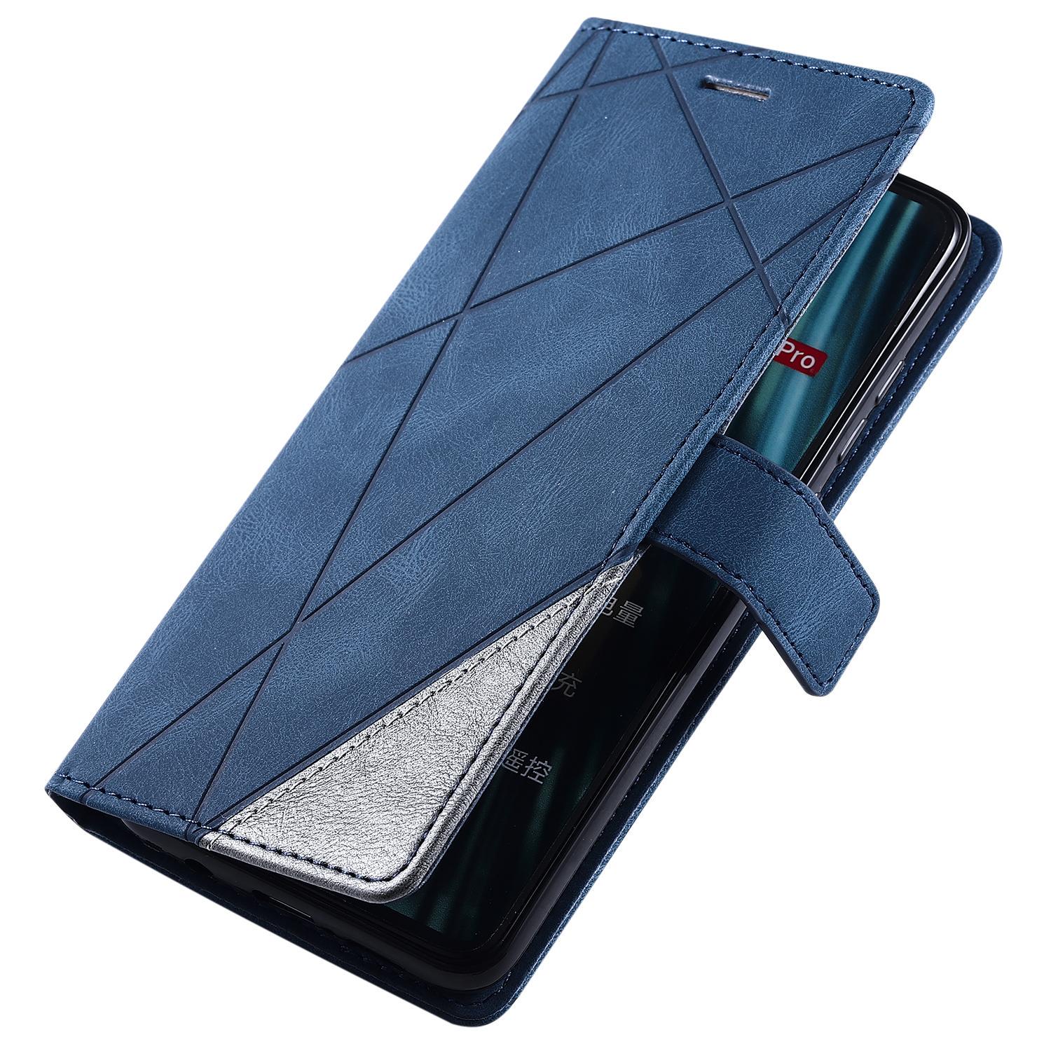 

Кожаный кошелек-книжка-книжка с откидной крышкой и подставкой и слотом для кредитной карты с магнитной застежкой для Samsung Huawei iPhone Xiaomi Samsung Galaxy A71 4G синий