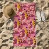 1pc Vibrant Jungle Leopard Pattern Tropical Aesthetic 2D Printed Microfiber Beach Towel, Quick Dry Super Absorbent. Great for