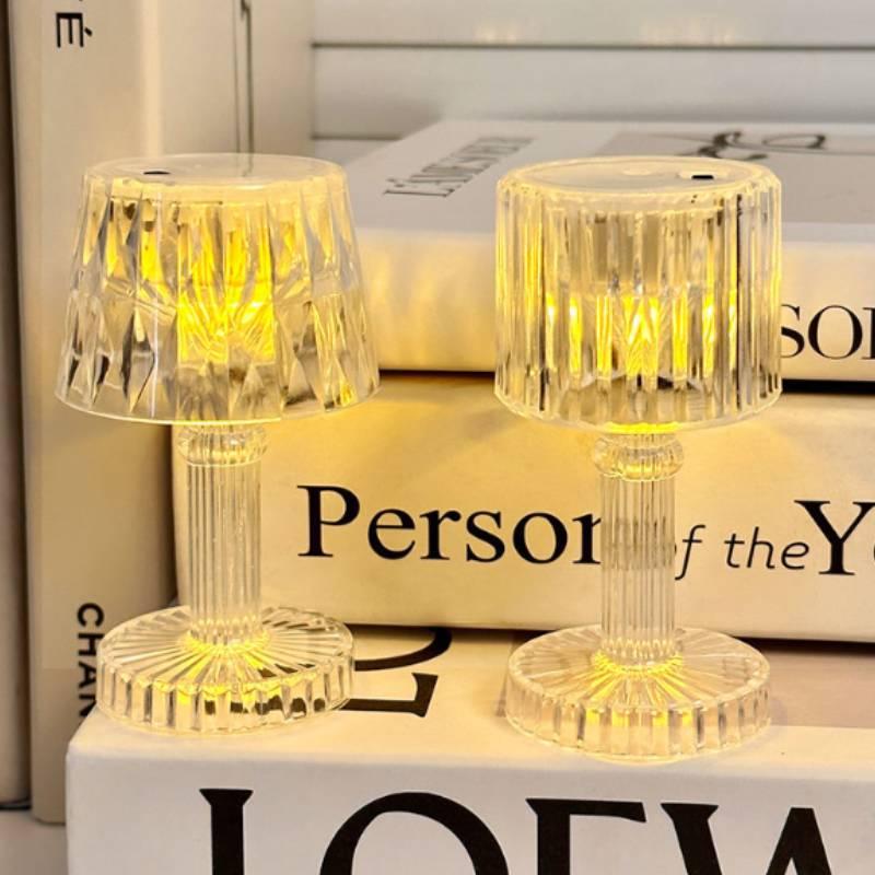 Mini Crystal Ambience Night Light Bedroom Table Lamp Decoration Ornament Props