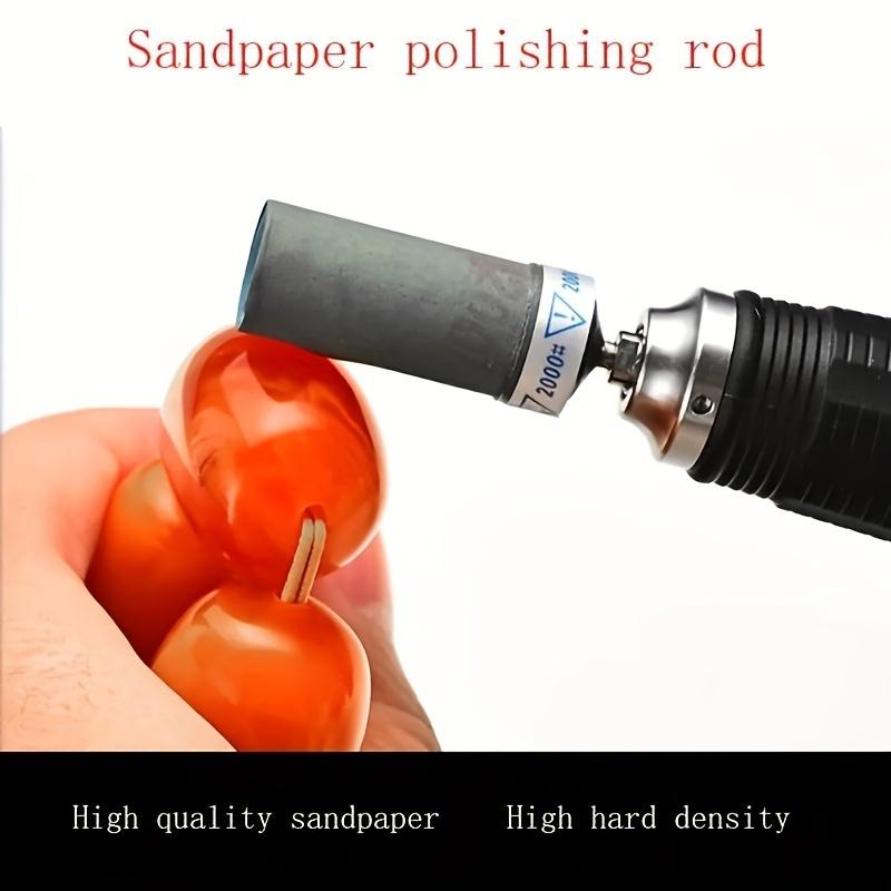 1Pc/3Pcs Cylinder Sandpaper Rod Sanding Belt Sandpaper Grinding Polishing Wheel Electric Drill Accessories With 2.35mm Mandrel