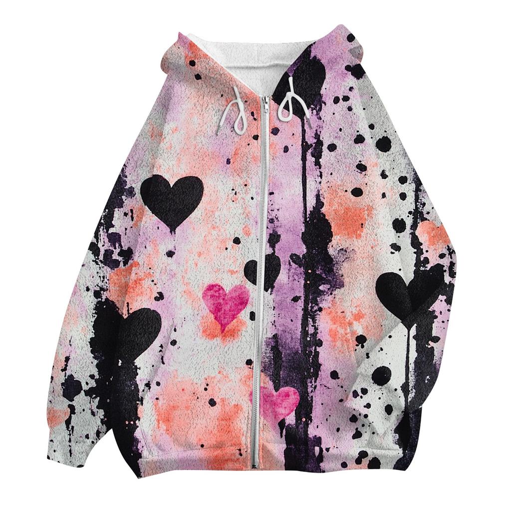 Damemote Uformell langermet pledd med lomme med glidelås cardiganjakke