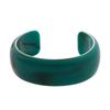 Retro Acrylic Geometric Circle Open Bangle - European & American High-End Women's Statement Jewelry