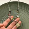 Seven-Color Stone Smiley Face Necklace - Y2K Style Women's Light Luxury Choker