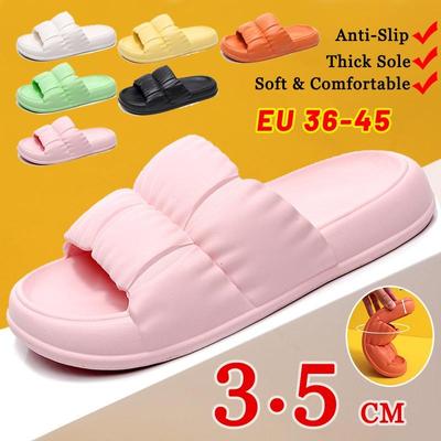 Fashion Super Soft Home Πλαστικές Παντόφλες Unisex Μονόχρωμες Παντόφλες ντους Γρήγορης Στεγνότητας EVA One Piece Αντιολισθητικές Παντόφλες