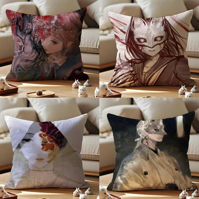 F Silent Hill F Federa per Cuscino Federa Anti-acaro Cerniera Invisibile Peluche Corto Setoso Copricuscino per Divano