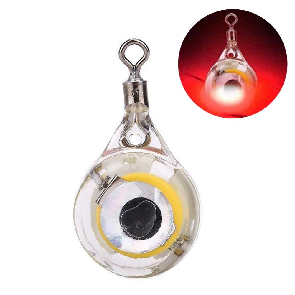 10-100PCS Mini Fishing Lure Light Eye Shape Fishing Lure Light LED Deep Drop Underwater Fishing Squid Fishing Bait Luminous Lure