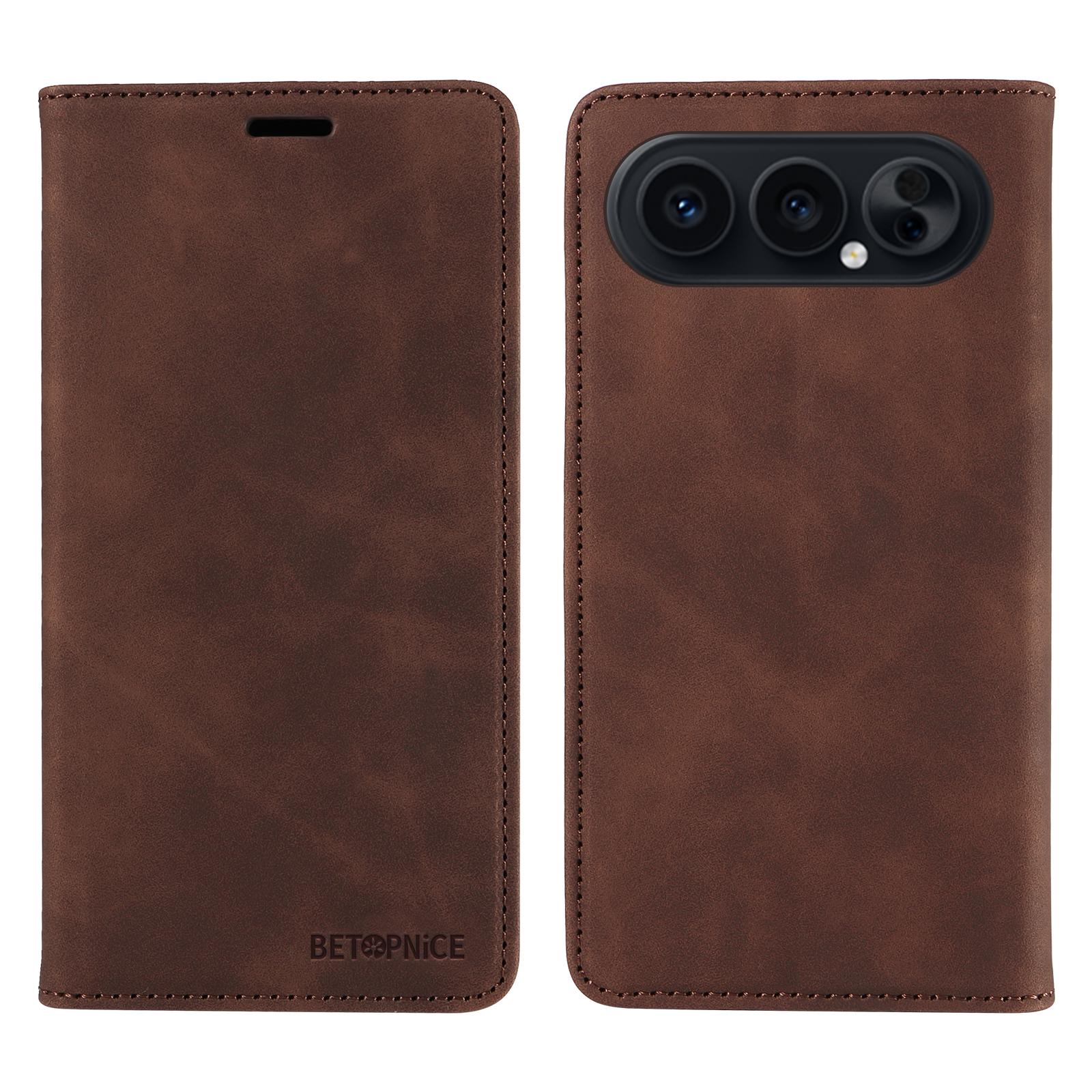 For Honor 500 Pro 5G/Honor 500 5G Case BETOPNICE Magnetic Closure RFID Blocking Wallet Stand Leather Phone Cover