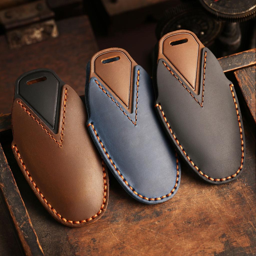 Suitable for Motorcycle Vespa Key Cover GTS300 Special Remote Control Protective Cover Leather High-end Retro