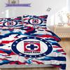 Cruz Azul Pattern Bedding Quilt Set Quilt Cover Pillowcase Home Decoration Birthday Gift (1 * duvet cover + 2 * pillowcase, without core)