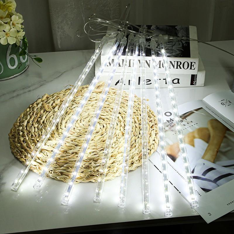 LED Meteor Shower Rain Lights Waterproof Falling Raindrop Fairy String Light for Christmas Holiday Party Patio Decor