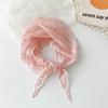Gentle Triangular Lace Hair Scarf Ruffles French Pastoral Style Headscarf Hair Accessories Photo Headband Turban Women Girls