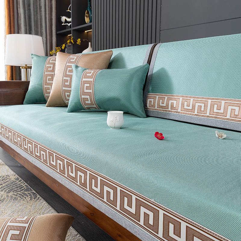 

Подушка для дивана из ледяного шелка, летняя легкая, роскошная, современная, высококачественная, чехол для дивана, Нескользящий летний коврик, подушка, чехол на спинку, полотенце 70*70cm