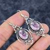 Pink Kunzite Gemstone Handmade 925 Sterling Silver Jewelry Earring 2.21" M-3296
