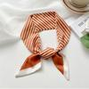Striped Silk Scarf for Women Fashion Neck Tie Hand Bag Foulard Wrist Kerchief Wraps hairband Butterfly Knot Scarf