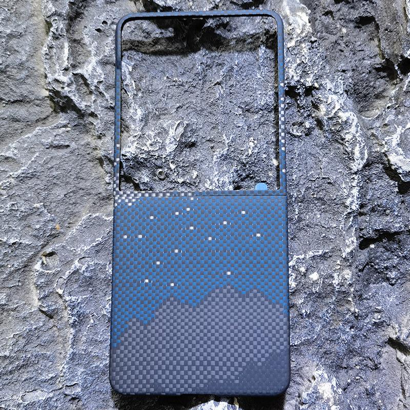 Magsafe Magnetic Magnets Carbon Fiber Aramid Phone Case for Samsung Galaxy Z Flip7 Wireless Charging Shockproof Protect Cover