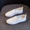 The New First-layer Cowhide Women's Shoes Are Simple, Soft, Flat-bottomed and Comfortable, Lazy Shoes, Overfitting Lefu Genuine Leather  Shoes.