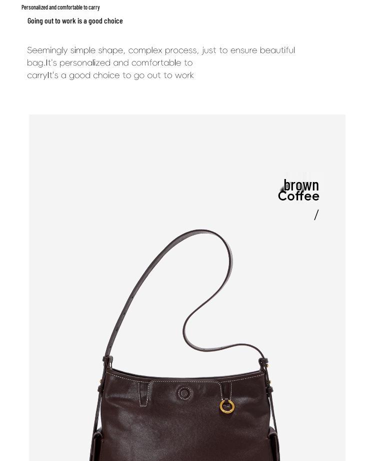 Vegetable-Tanned Cowhide Tote: New Style 2026 Women's Commuter Shoulder Bag with High-End Feel and Unique Design.