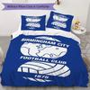 Birmingham City FC Pattern Bedding Uilt Set Uilt Cover Pillowcase Home Decoration Birthday Gift (1 * Duvet Cover + 2 * Pillowcase Without Core)