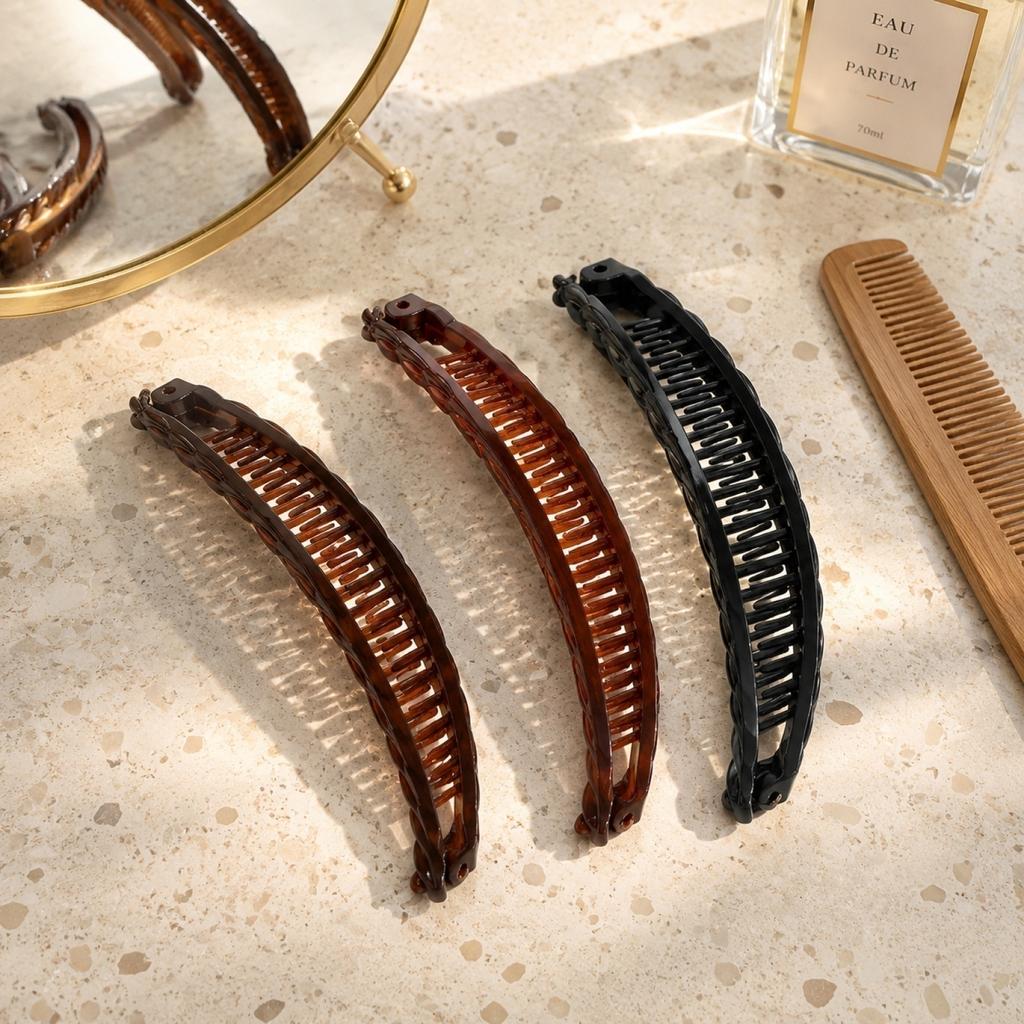 3PCS Hair Styling Clips Set Banana Clip Hair Comb Hair Accessories for Various Hair Types and Styles Durable Practical Design