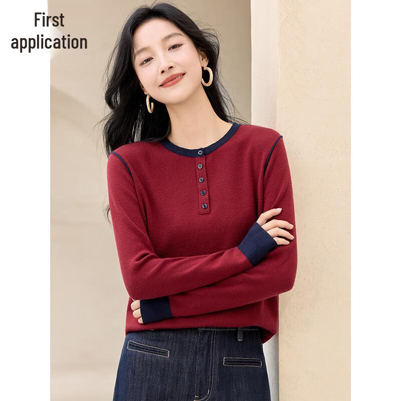 

Chushen Women s Round Neck Knit Sweater L