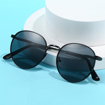 Retro High Quality Metal Round Sunglasses Women Luxury Brand Designer Small Frame Alloy Glasses Men Classic  Mujer