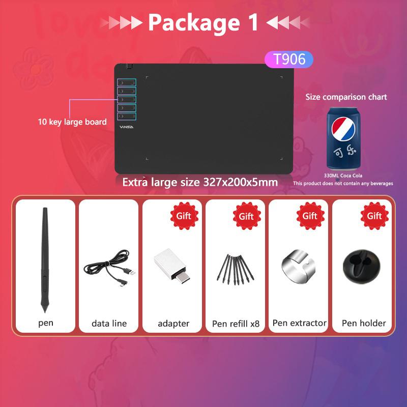 

Графический планшет для рисования Цифровой планшет для письма Доска для рисования Для телефона Android Windows Mac Ноутбук для рисования Курс дизайна as the picture