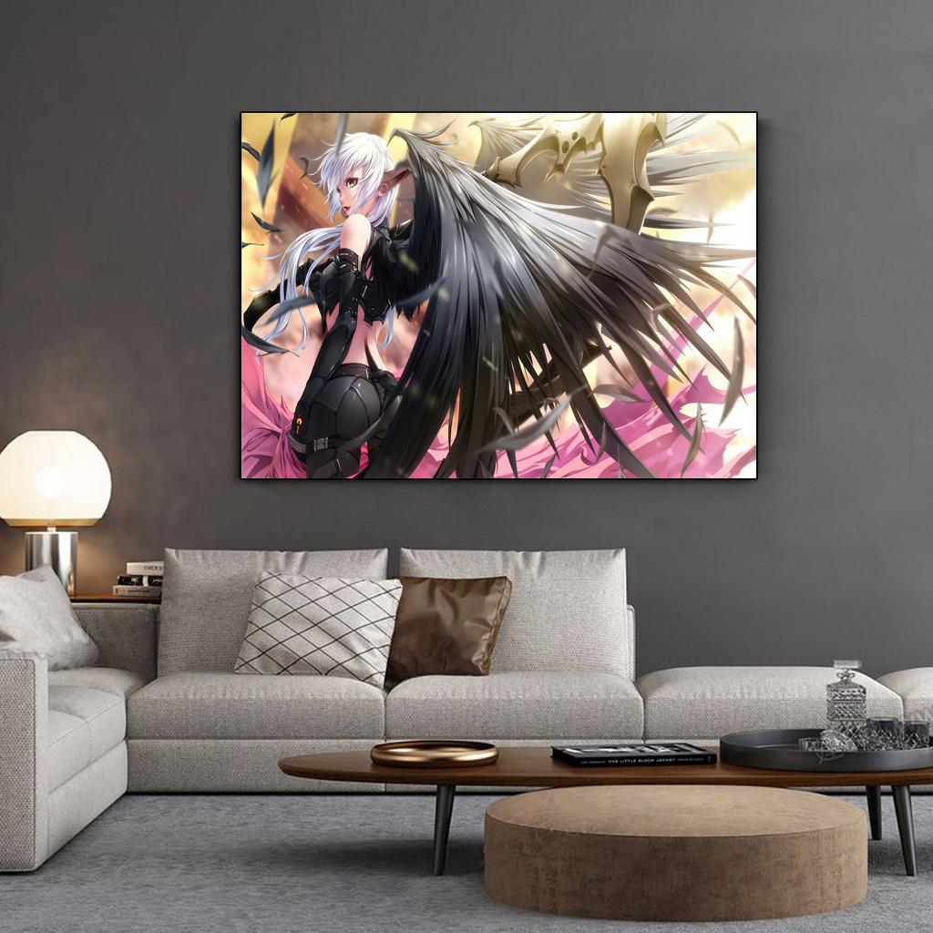 HD Beauty Anime Game Fantasy Girl HD Prints Canvas Wall Art Painting Modular Pictures Home Decoration Poster Living Room No Frame