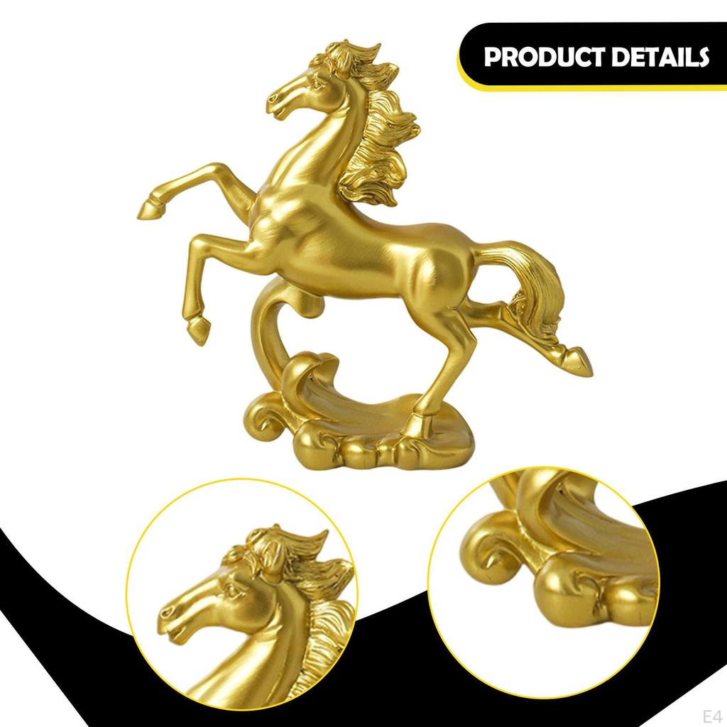 Horse Statue Decorative Animal Sculpture Desktop Figurine for Home Entryway TV Cabinet Office Dining