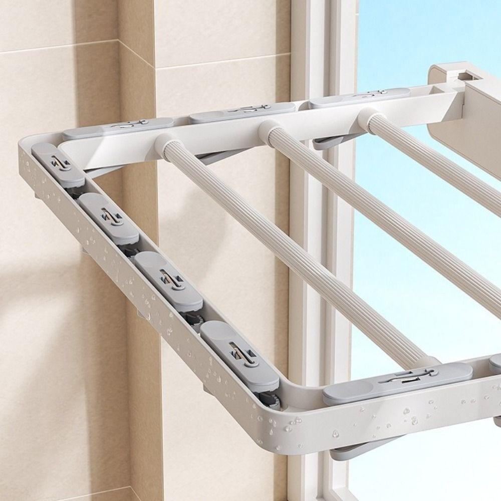 Anti-slip Sock Folding Clothes Dryer Windproof Multi-Clip Drying Rack Folding Drying Rack  Indoor