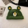 Versatile Hat Style Cute Cartoon Bear Ear Womens Warm Knitted Hatscaps